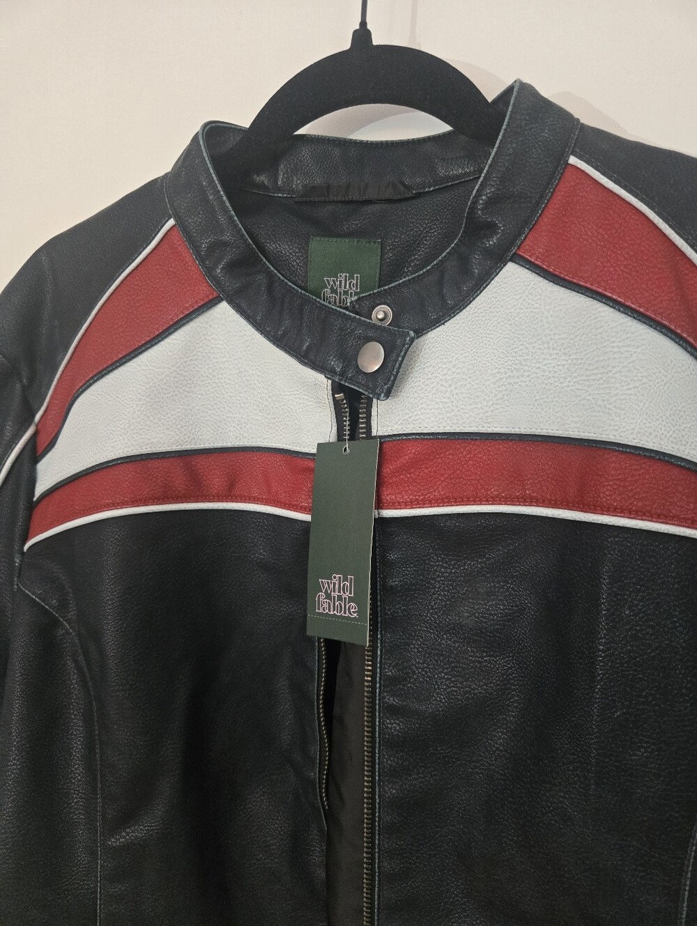 NWT Wild Fable Faux Leather Bomber Moto Jacket XL